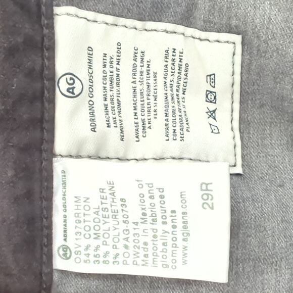 Adriano Goldschmied Womens Farrah Skinny High Rise Velvet Pants Gray Charcoal 29 - Picture 3 of 5